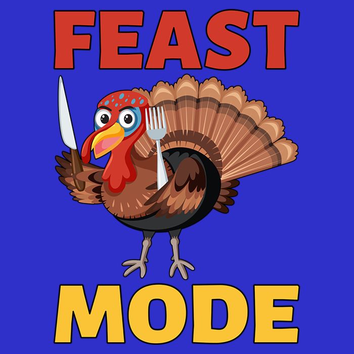 Thanksgiving Feast Mode Funny Turkey Gift Kids T-Shirt