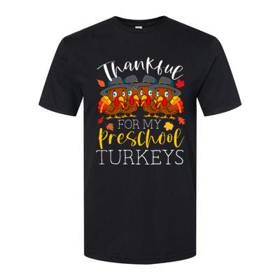 Thankful For My Preschool Turkeys Thanksgiving Teacher Gifts Softstyle® CVC T-Shirt