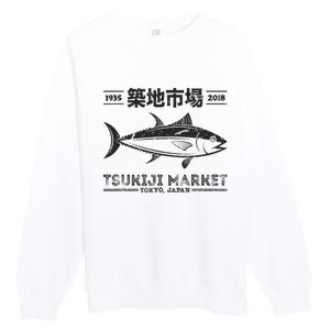 Tsukiji Fish Market Tuna Streetwear Tokyo Anime Premium Crewneck Sweatshirt