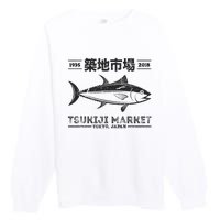 Tsukiji Fish Market Tuna Streetwear Tokyo Anime Premium Crewneck Sweatshirt