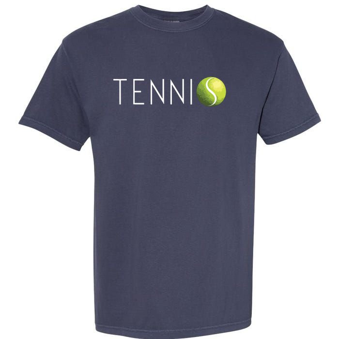 Tennis For Men Women Cool Text Tennis Ball Garment-Dyed Heavyweight T-Shirt