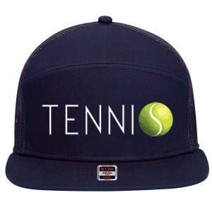 Tennis For Men Women Cool Text Tennis Ball 7 Panel Mesh Trucker Snapback Hat