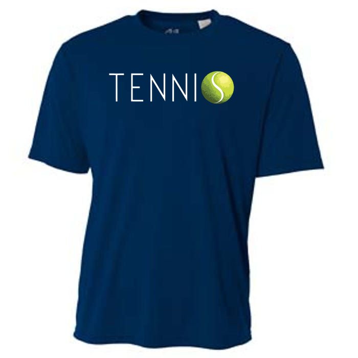 Tennis For Men Women Cool Text Tennis Ball Cooling Performance Crew T-Shirt