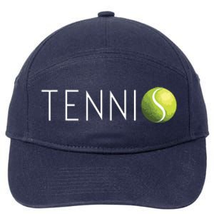 Tennis For Men Women Cool Text Tennis Ball 7-Panel Snapback Hat