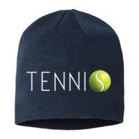 Tennis For Men Women Cool Text Tennis Ball Sustainable Beanie