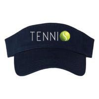 Tennis For Men Women Cool Text Tennis Ball Valucap Bio-Washed Visor