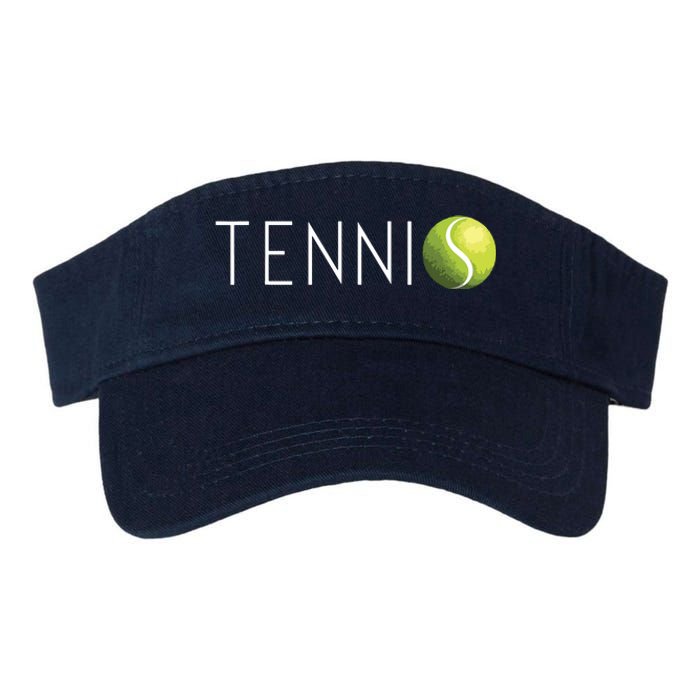 Tennis For Men Women Cool Text Tennis Ball Valucap Bio-Washed Visor