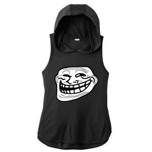 Troll Face Meme Funny Dank Meme Troll Face Ladies PosiCharge Tri-Blend Wicking Draft Hoodie Tank