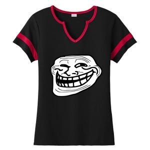 Troll Face Meme Funny Dank Meme Troll Face Ladies Halftime Notch Neck Tee