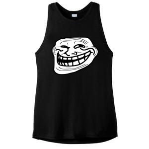 Troll Face Meme Funny Dank Meme Troll Face Ladies PosiCharge Tri-Blend Wicking Tank