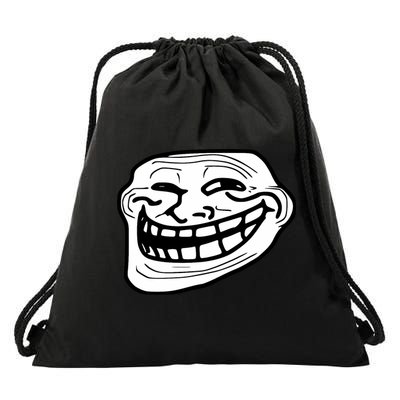 Troll Face Meme Funny Dank Meme Troll Face Drawstring Bag