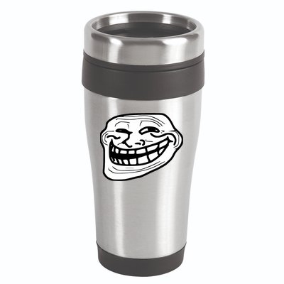 Troll Face Meme Funny Dank Meme Troll Face 16oz Travel Tumbler