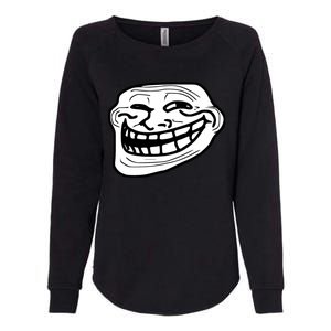 Troll Face Meme Funny Dank Meme Troll Face Womens California Wash Sweatshirt