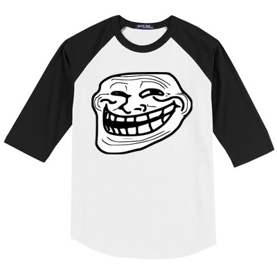 Troll Face Meme Funny Dank Meme Troll Face Baseball Sleeve Shirt