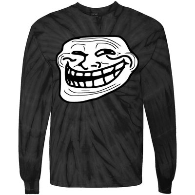 Troll Face Meme Funny Dank Meme Troll Face Tie-Dye Long Sleeve Shirt