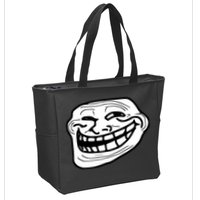 Troll Face Meme Funny Dank Meme Troll Face Zip Tote Bag