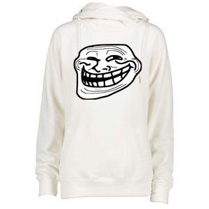 Troll Face Meme Funny Dank Meme Troll Face Womens Funnel Neck Pullover Hood