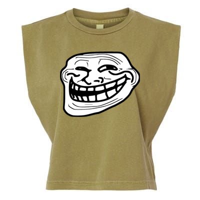 Troll Face Meme Funny Dank Meme Troll Face Garment-Dyed Women's Muscle Tee