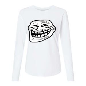 Troll Face Meme Funny Dank Meme Troll Face Womens Cotton Relaxed Long Sleeve T-Shirt