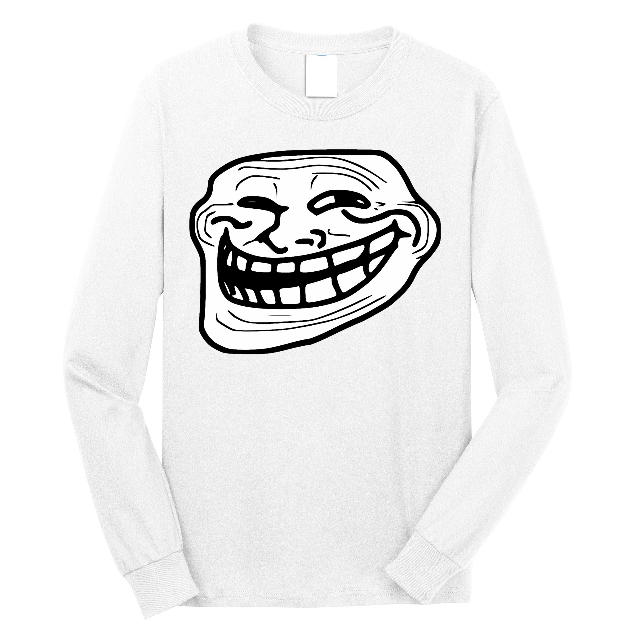 Troll Face Meme Funny Dank Meme Troll Face Long Sleeve Shirt
