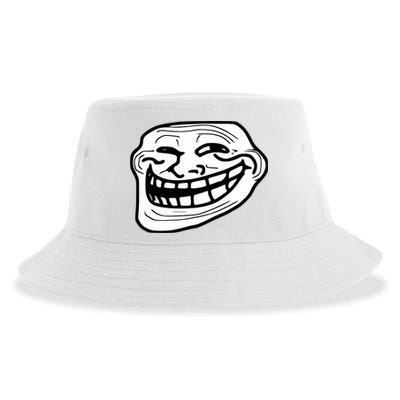 Troll Face Meme Funny Dank Meme Troll Face Sustainable Bucket Hat