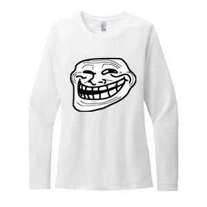 Troll Face Meme Funny Dank Meme Troll Face Womens CVC Long Sleeve Shirt