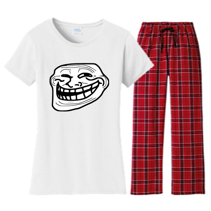 Troll Face Meme Funny Dank Meme Troll Face Women's Flannel Pajama Set