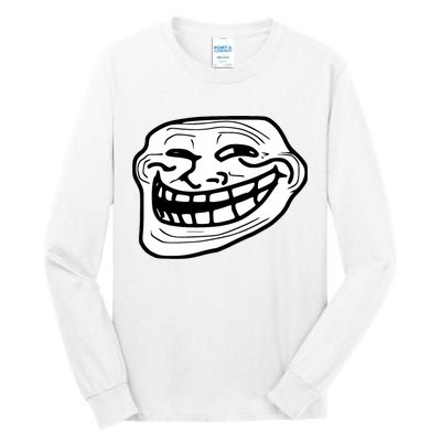Troll Face Meme Funny Dank Meme Troll Face Tall Long Sleeve T-Shirt