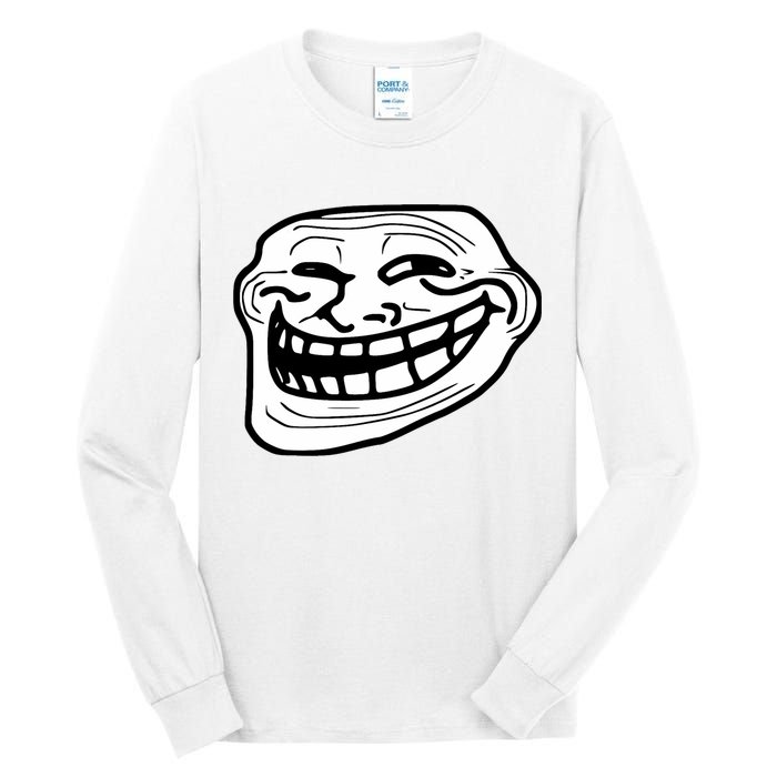 Troll Face Meme Funny Dank Meme Troll Face Tall Long Sleeve T-Shirt