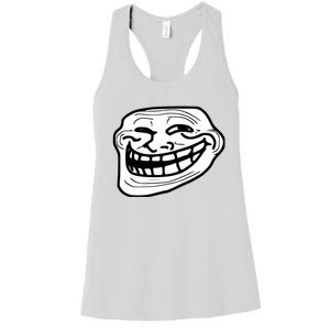 Troll Face Meme Funny Dank Meme Troll Face Women's Racerback Tank