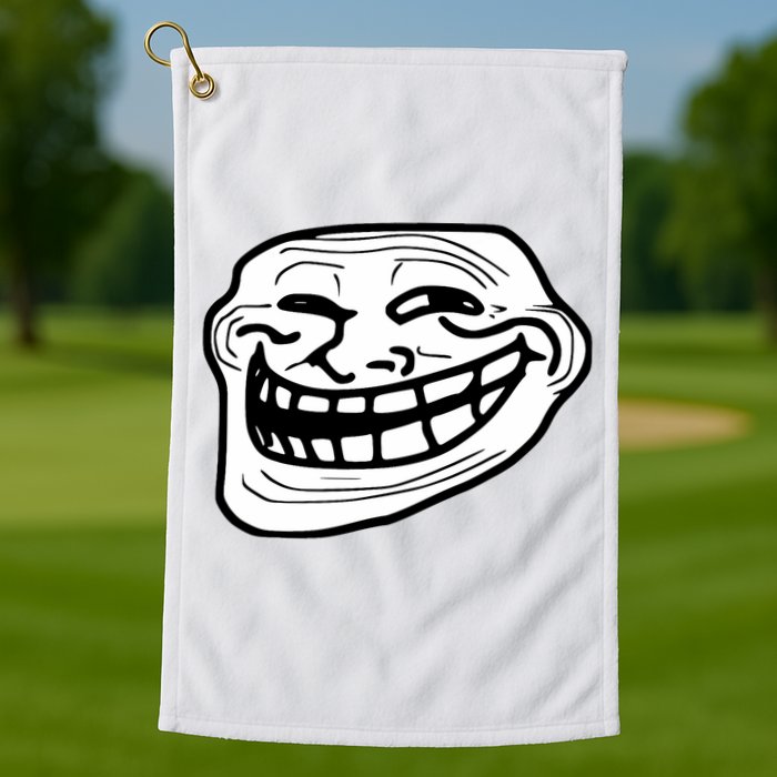 Troll Face Meme Funny Dank Meme Troll Face Golf Towel