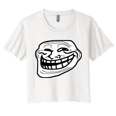 Troll Face Meme Funny Dank Meme Troll Face Crop Top