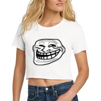 Troll Face Meme Funny Dank Meme Troll Face Crop Top