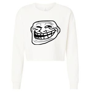 Troll Face Meme Funny Dank Meme Troll Face Cropped Pullover Crew