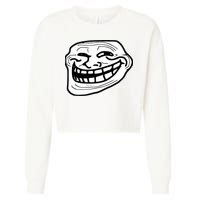 Troll Face Meme Funny Dank Meme Troll Face Cropped Pullover Crew