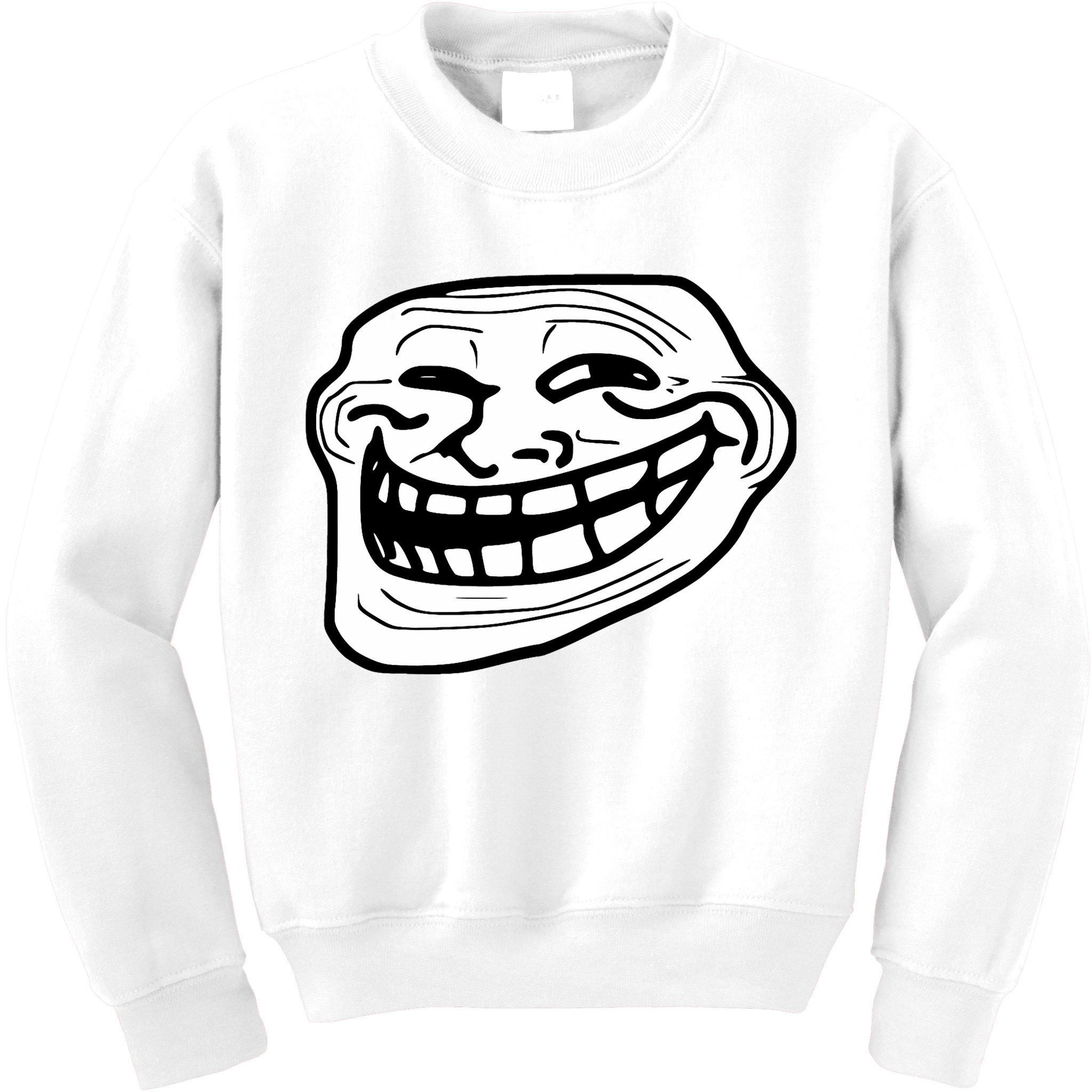 Troll Face Meme Funny Dank Meme Troll Face Kids Sweatshirt