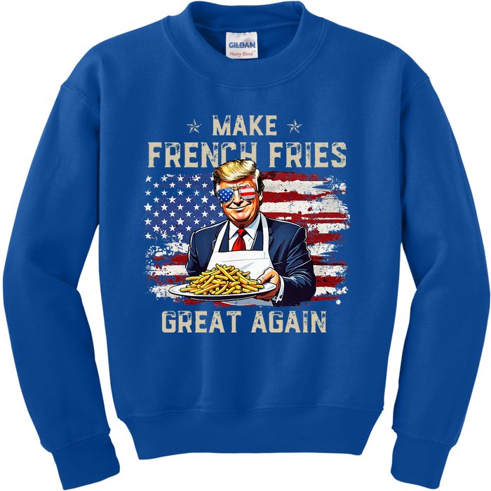 Trump Funny Make Fries Great Again Kids Sweatshirt