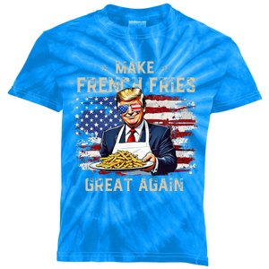 Trump Funny Make Fries Great Again Kids Tie-Dye T-Shirt