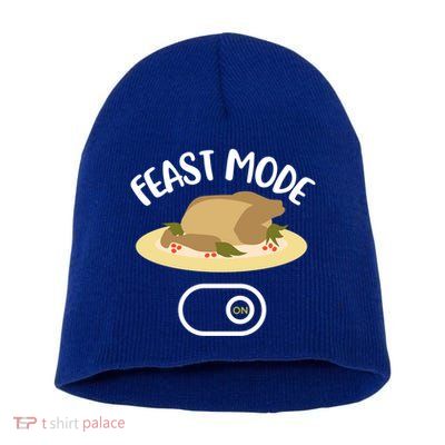 Thanksgiving Feast Mode Gift Turkey Dinner Leftover Great Gift Short Acrylic Beanie