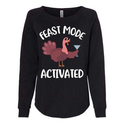 Thanksgiving Feast Mode Cool Gift Trot Turkey Martini Gift Womens California Wash Sweatshirt