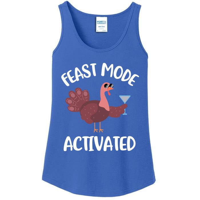 Thanksgiving Feast Mode Cool Gift Trot Turkey Martini Gift Ladies Essential Tank