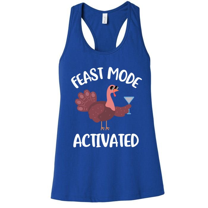 Thanksgiving Feast Mode Cool Gift Trot Turkey Martini Gift Women's Racerback Tank