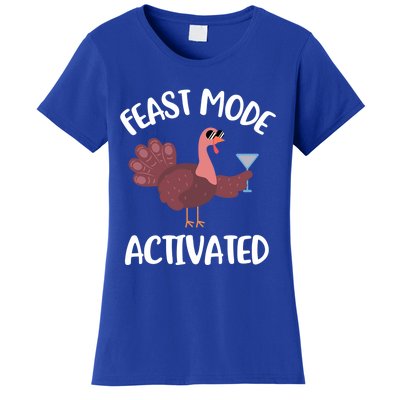 Thanksgiving Feast Mode Cool Gift Trot Turkey Martini Gift Women's T-Shirt