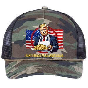 Trump Funny Make Fries Great Again Retro Rope Trucker Hat Cap