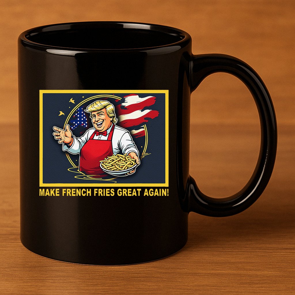 Trump Funny Make Fries Great Again 11oz C Handle Ceramic Mug
