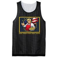 Trump Funny Make Fries Great Again Mesh Reversible Basketball Jersey Tank