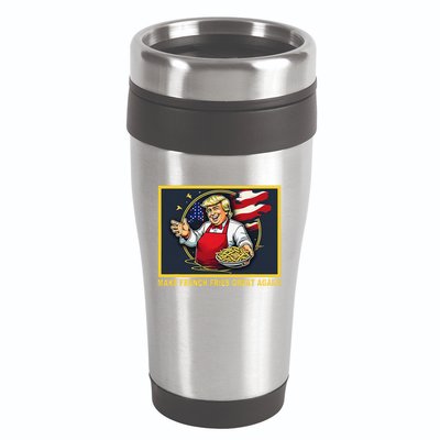 Trump Funny Make Fries Great Again 16oz Travel Tumbler