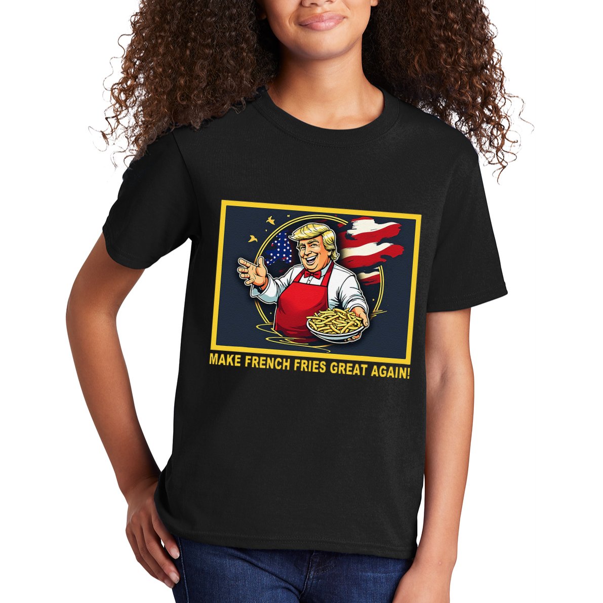 Trump Funny Make Fries Great Again Kids T-Shirt