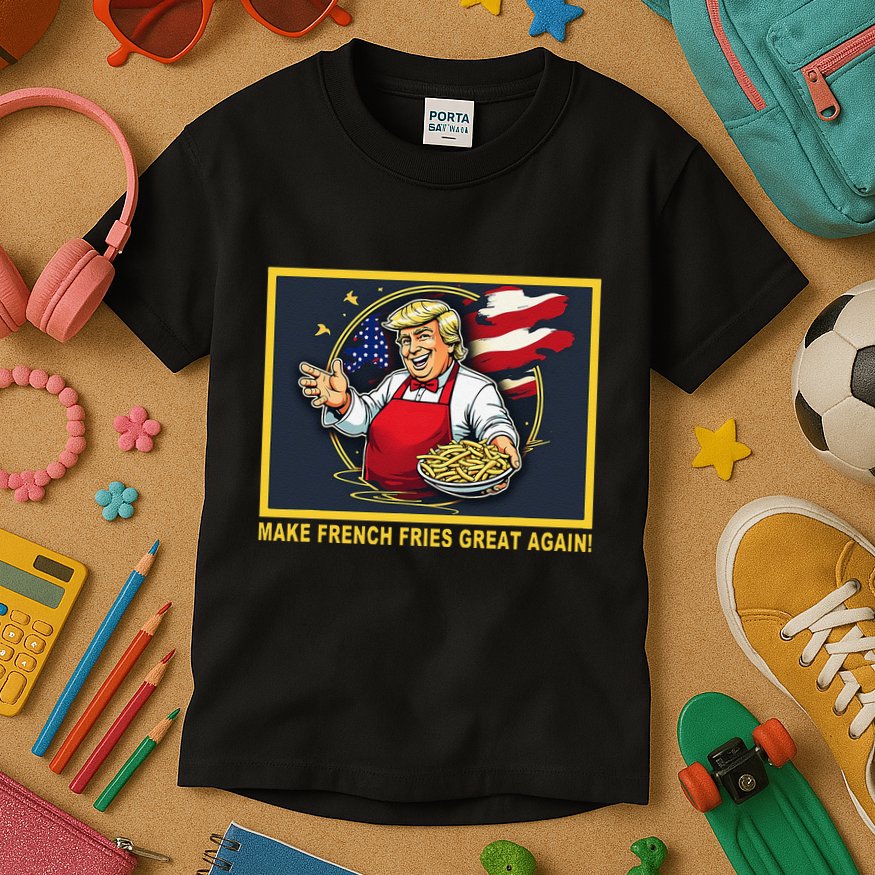 Trump Funny Make Fries Great Again Kids T-Shirt