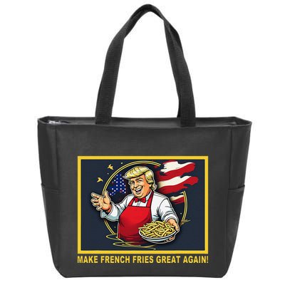 Trump Funny Make Fries Great Again Zip Tote Bag